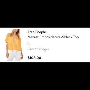 Free people embroidered top